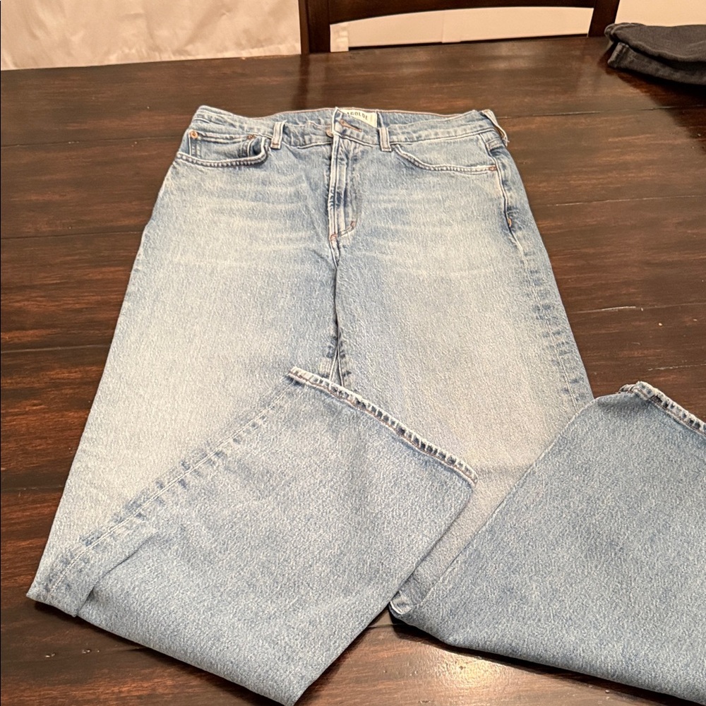 Agolde Harper size 27 color flash Light Blue Flare & Wide Leg Jeans